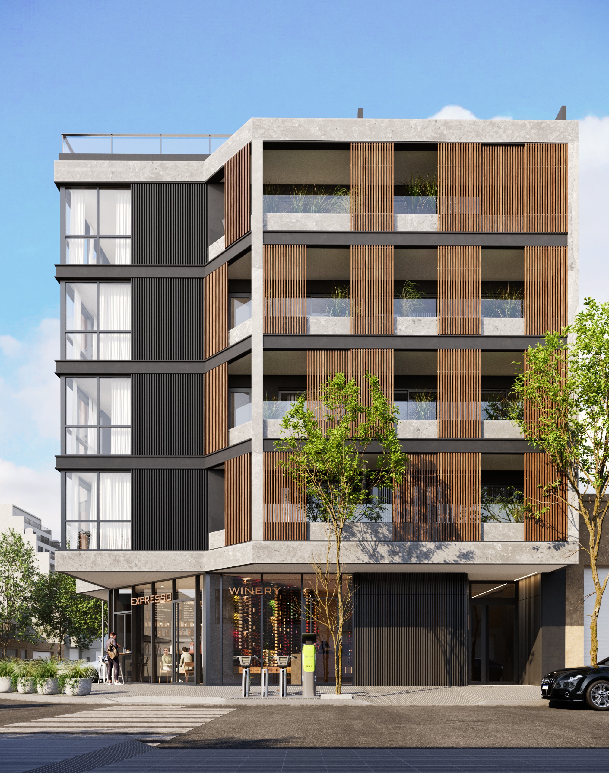 ON Thames · Thames 890 · Fachada principal con local gastronómico en planta baja